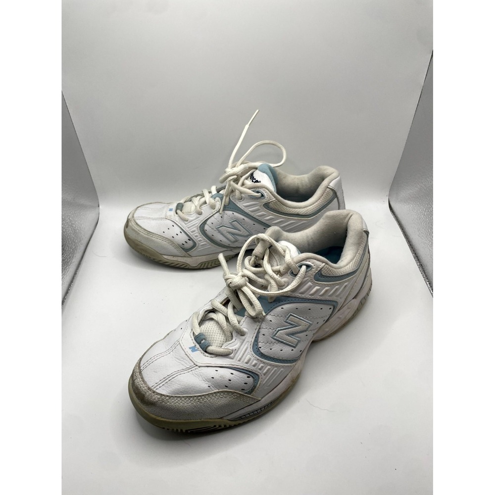 New Balance 654 WC654W Womens US 8 Sneakers White Leather Tennis Training Shoes